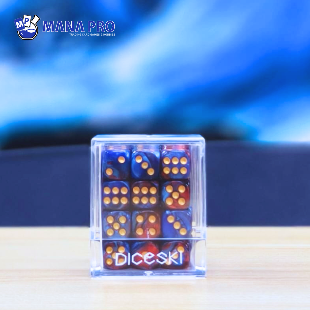DICESKI Gemini 12mm D6 Red & Blue (36 Dice)