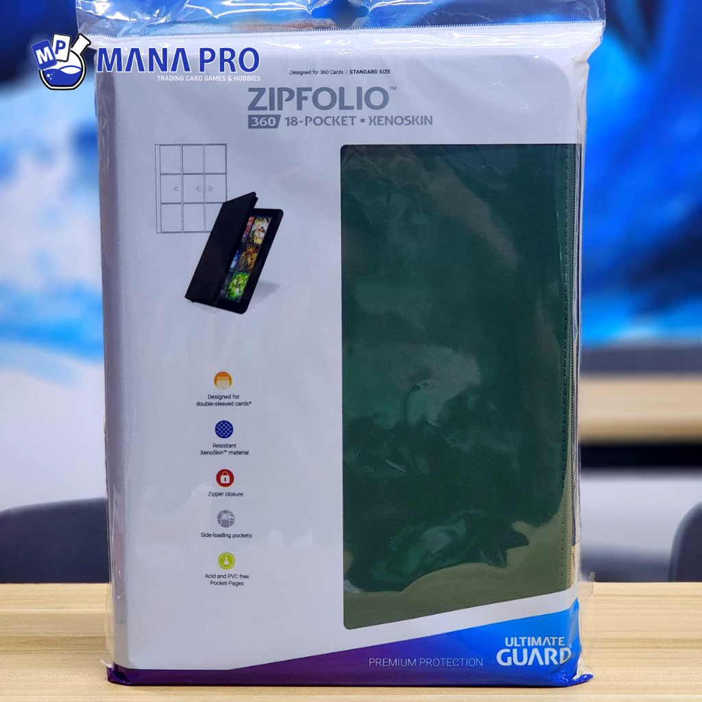 Ultimate Guard Zipfolio 360 Green 18-pocket Xenoskin