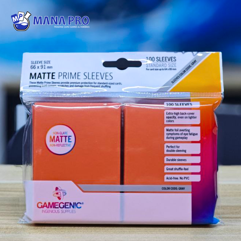 Gamegenic Orange Matte Prime Sleeves 100