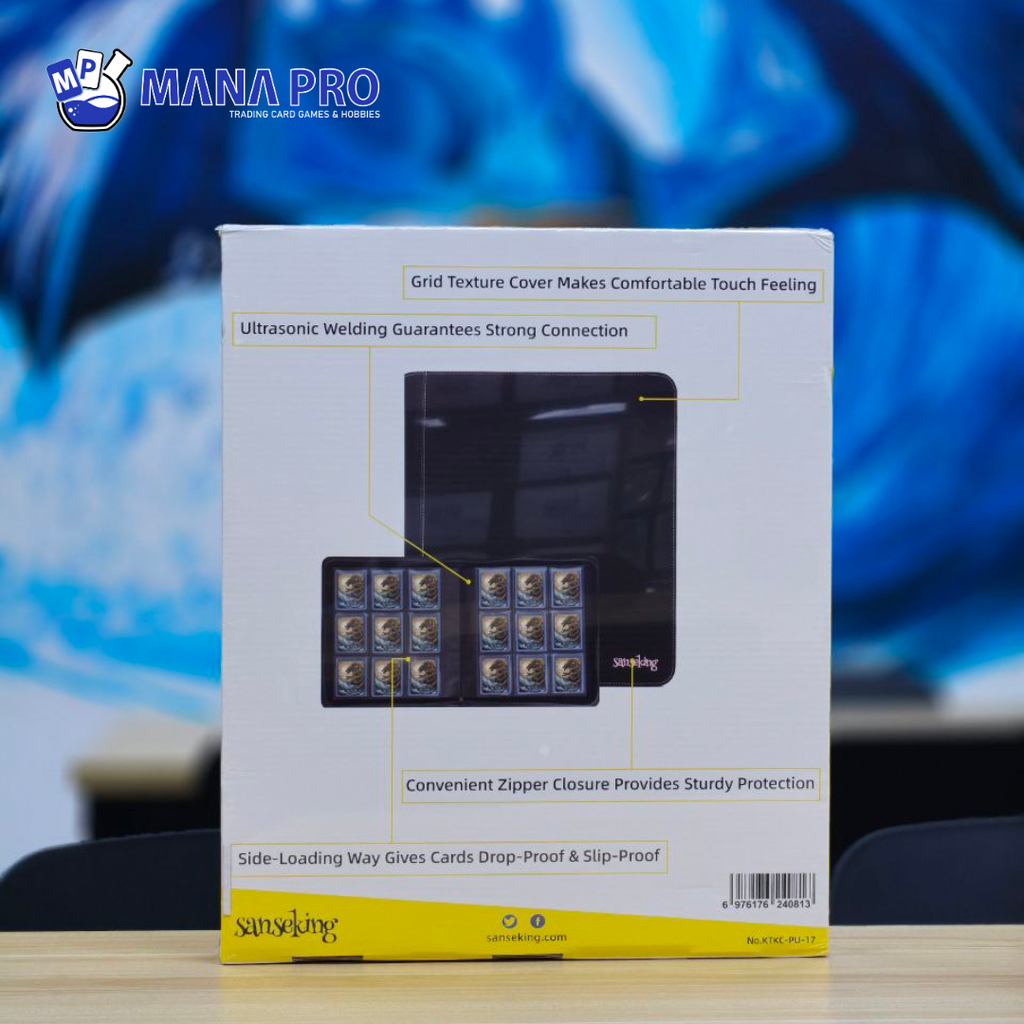 Sanseking 9 Pocket Pu Leather Zipper Toploader Card Binder