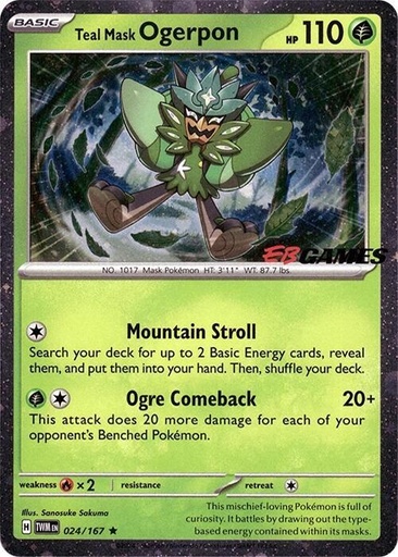 Teal Mask Ogerpon (cosmos Holo) (eb Games Exclusive)