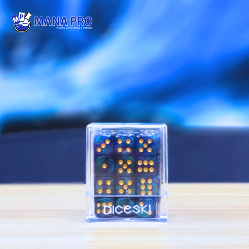[DSI00027] DICESKI Gemini 12mm D6 Blue & Green (36 Dice)