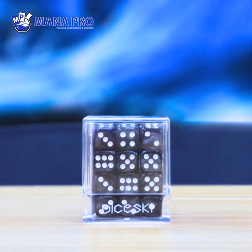 [DSI00025] DICESKI Gemini 12mm D6 Silver & Grey (36 Dice)