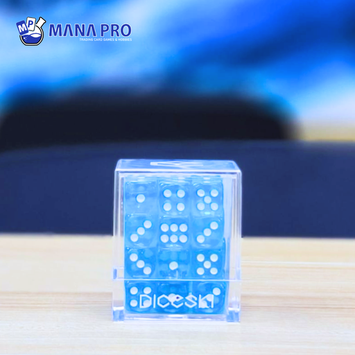 [DSI00006] DICESKI Translucent 12mm D6 Teal (36 Dice)